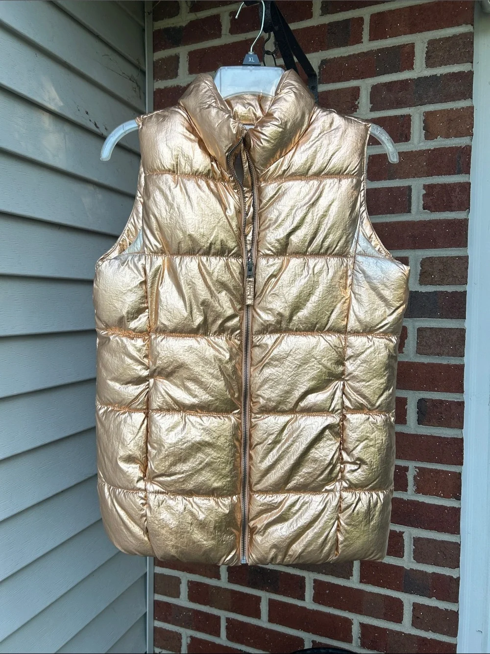 Old Navy Metallic Rose Gold Puffer Vest for Kids